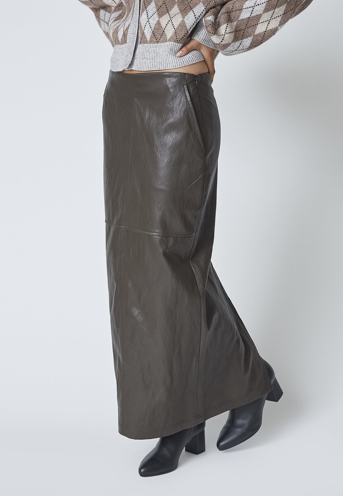 CO´ COUTURE Gitt Floor Skirt Dark Brown