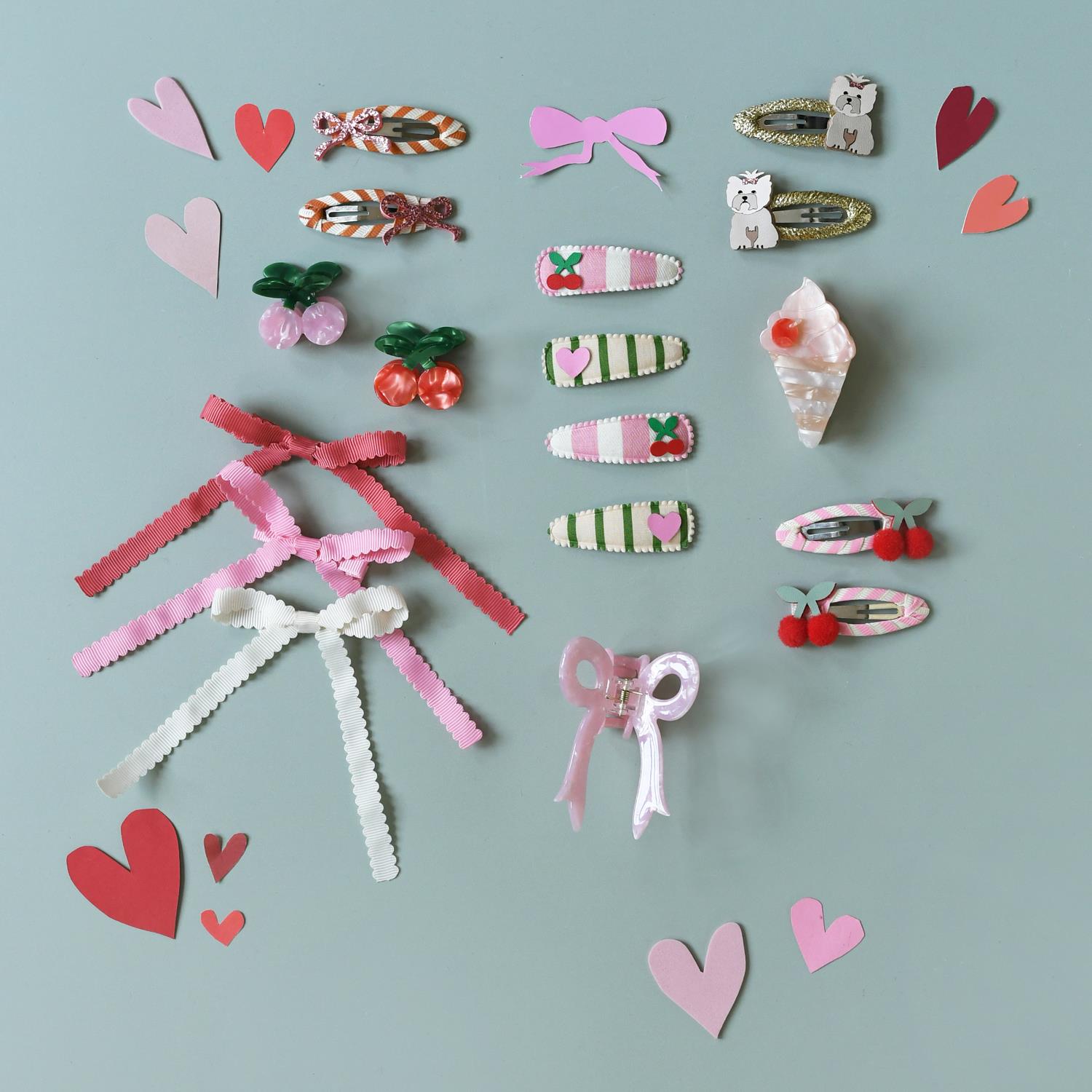 ROCKAHULA Kids Cherry Kiss Stripy Clips - Farmor Ingvarda