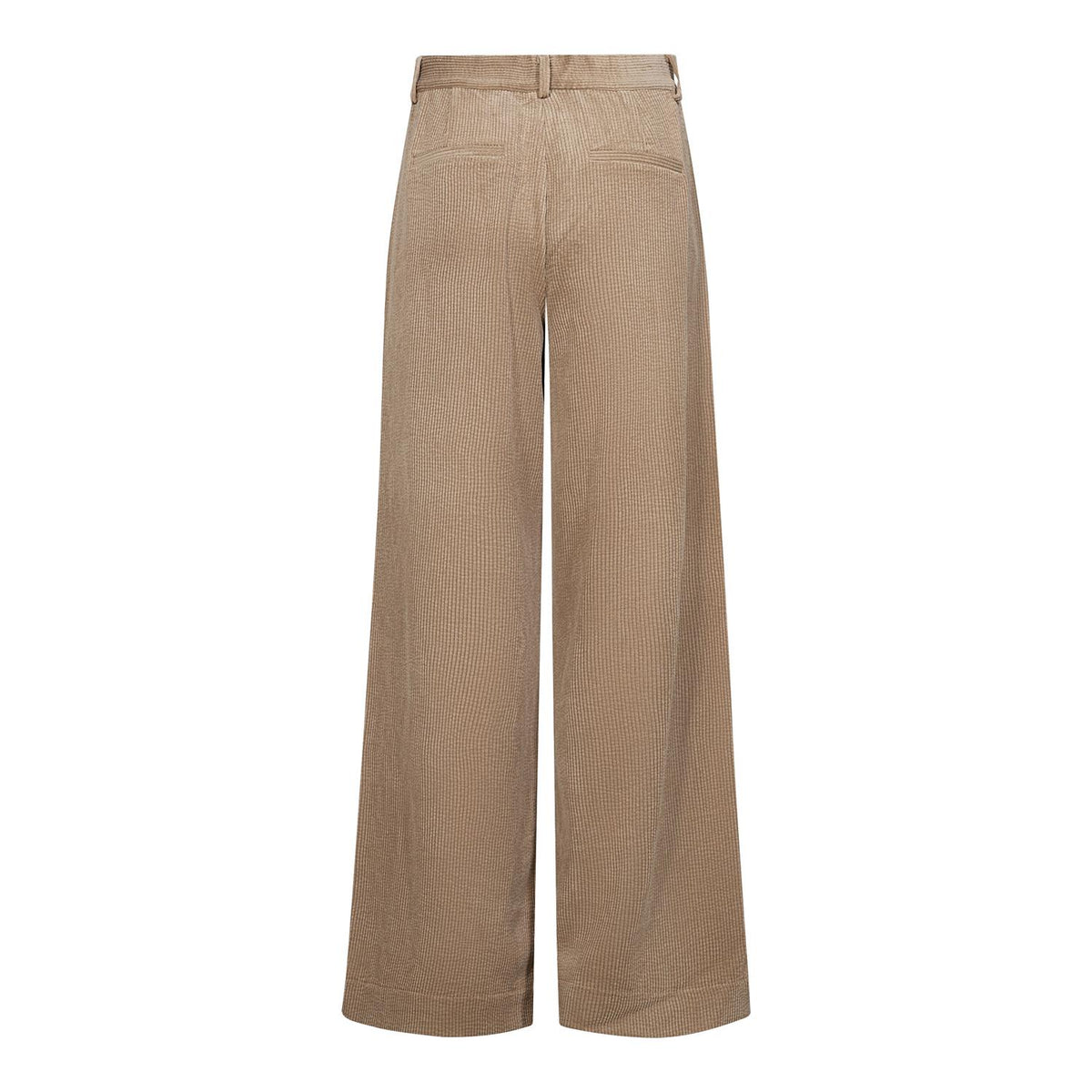 Dame CO´ COUTURE Daisy Cord Pants i sandfarge, komfortable underdeler i cordstoff med avslappet passform