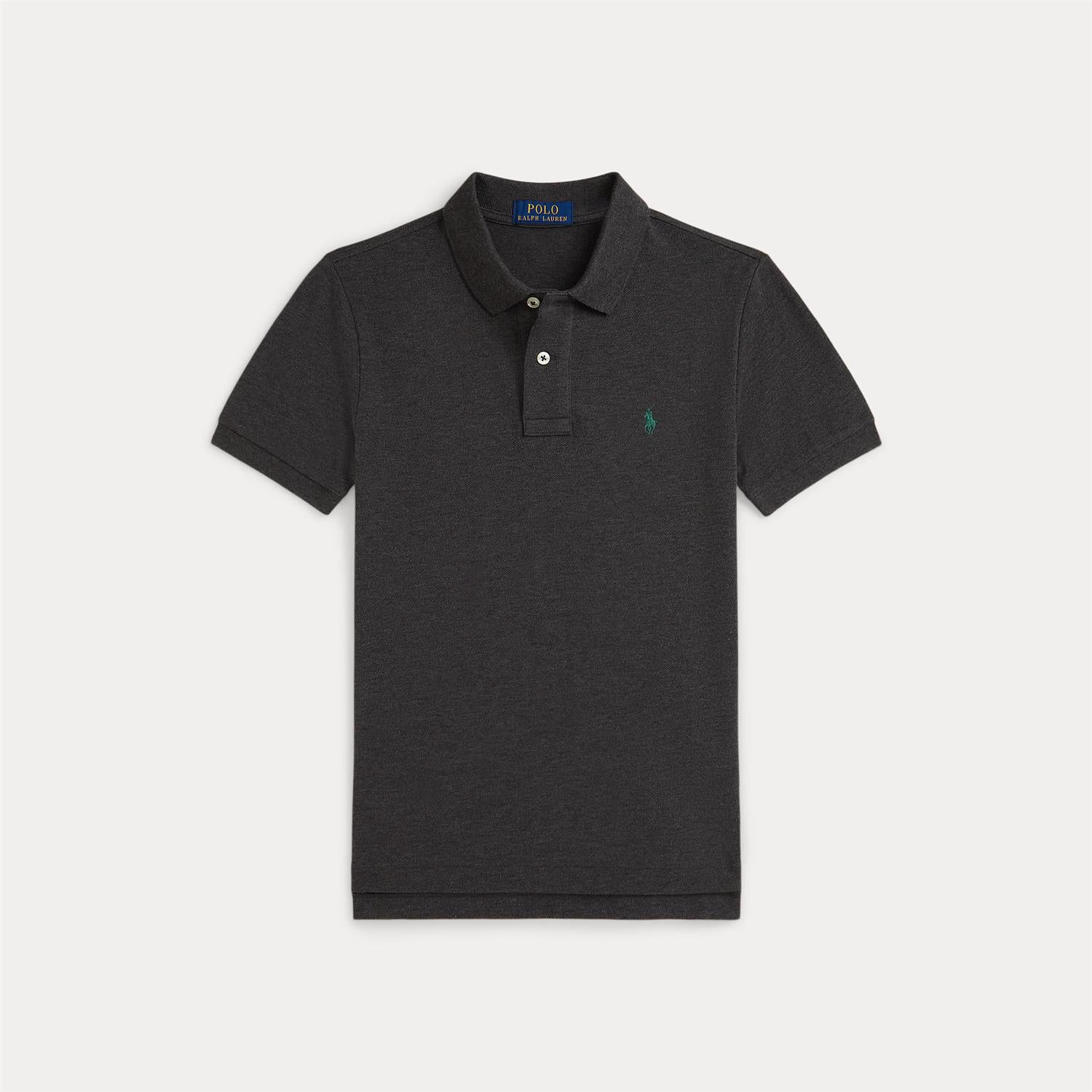 RALPH LAUREN 8-16År Pique Polo T-skjorte Mørk Grå