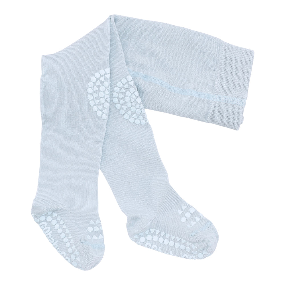 GOBABYGO Strømpebukse m/antiskli,Bambus Lyseblå