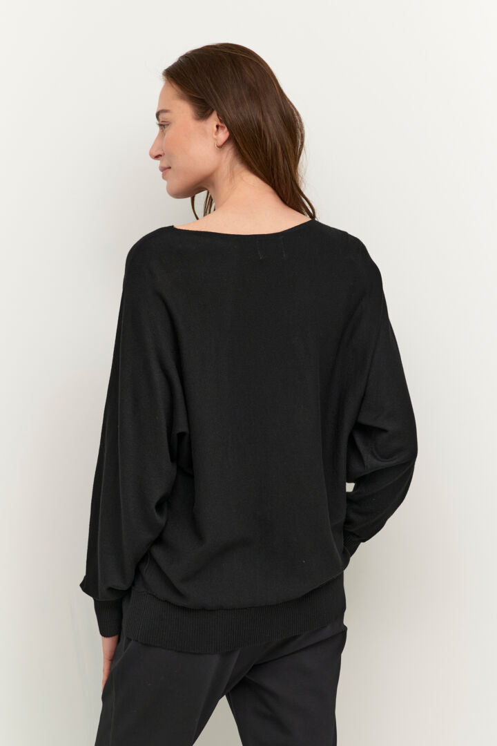 CULTURE Annemarie batwing jumper Sort