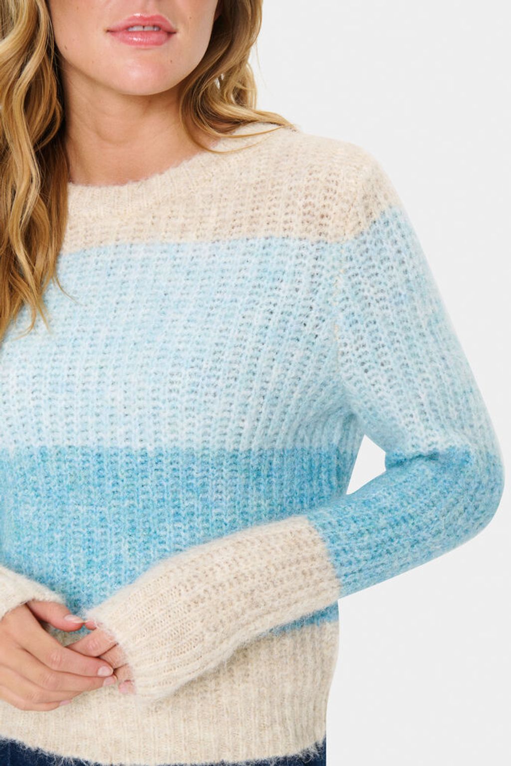 SAINT TROPEZ Mandy Pullover Aqua