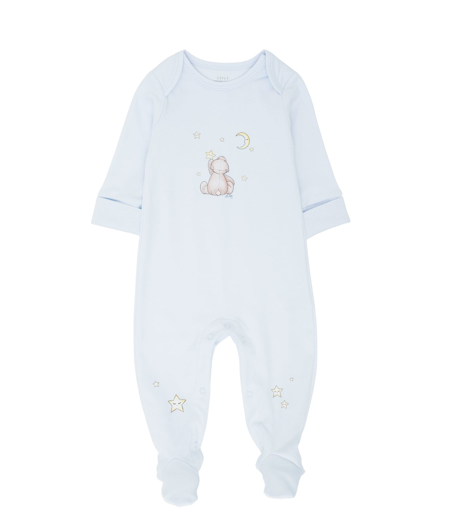 LIVLY Teddy Dreams Cover Footie Dus Blå