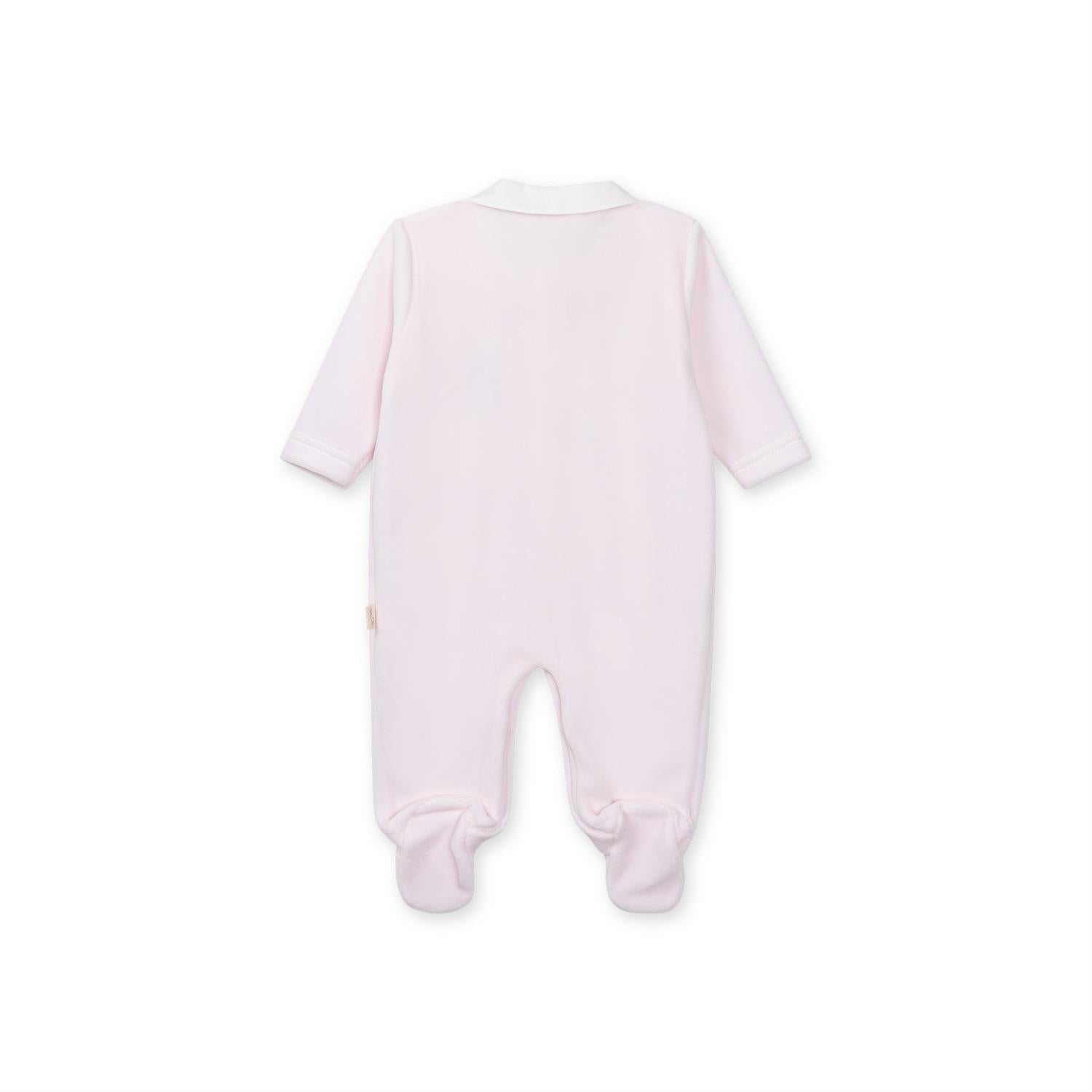 BABY GI Velourdress m/Fot,Sweet Teddy Rosa