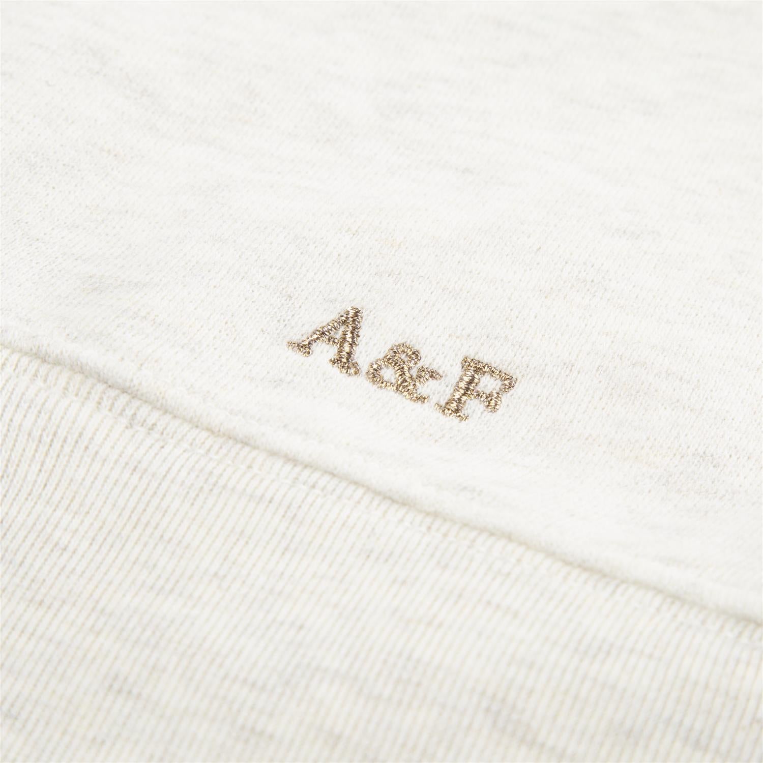 ABERCROMBIE & FITCH Genser m/Zip Beige Melert
