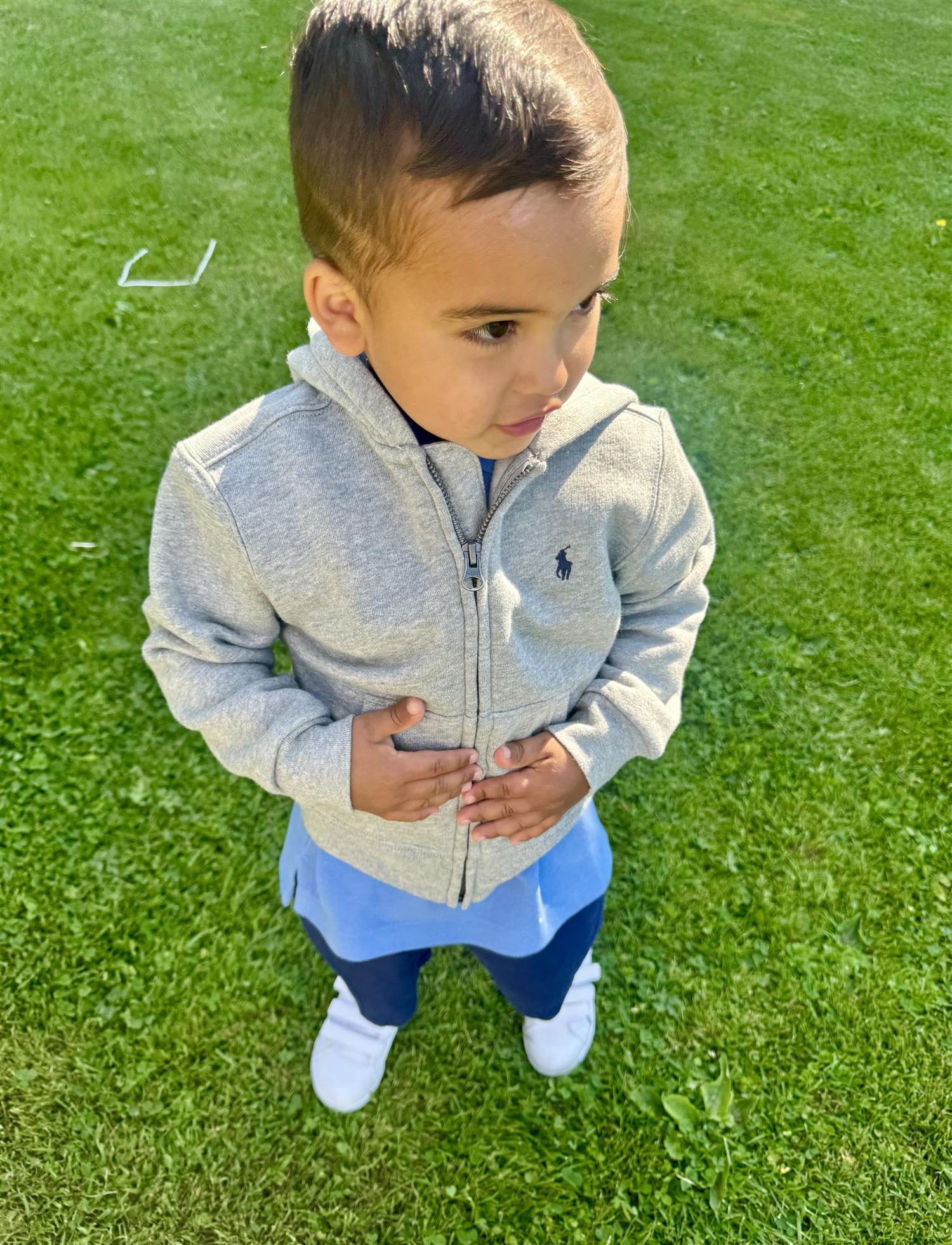 RALPH LAUREN 2-7År Full Zip Hoodie,2-7år Grå