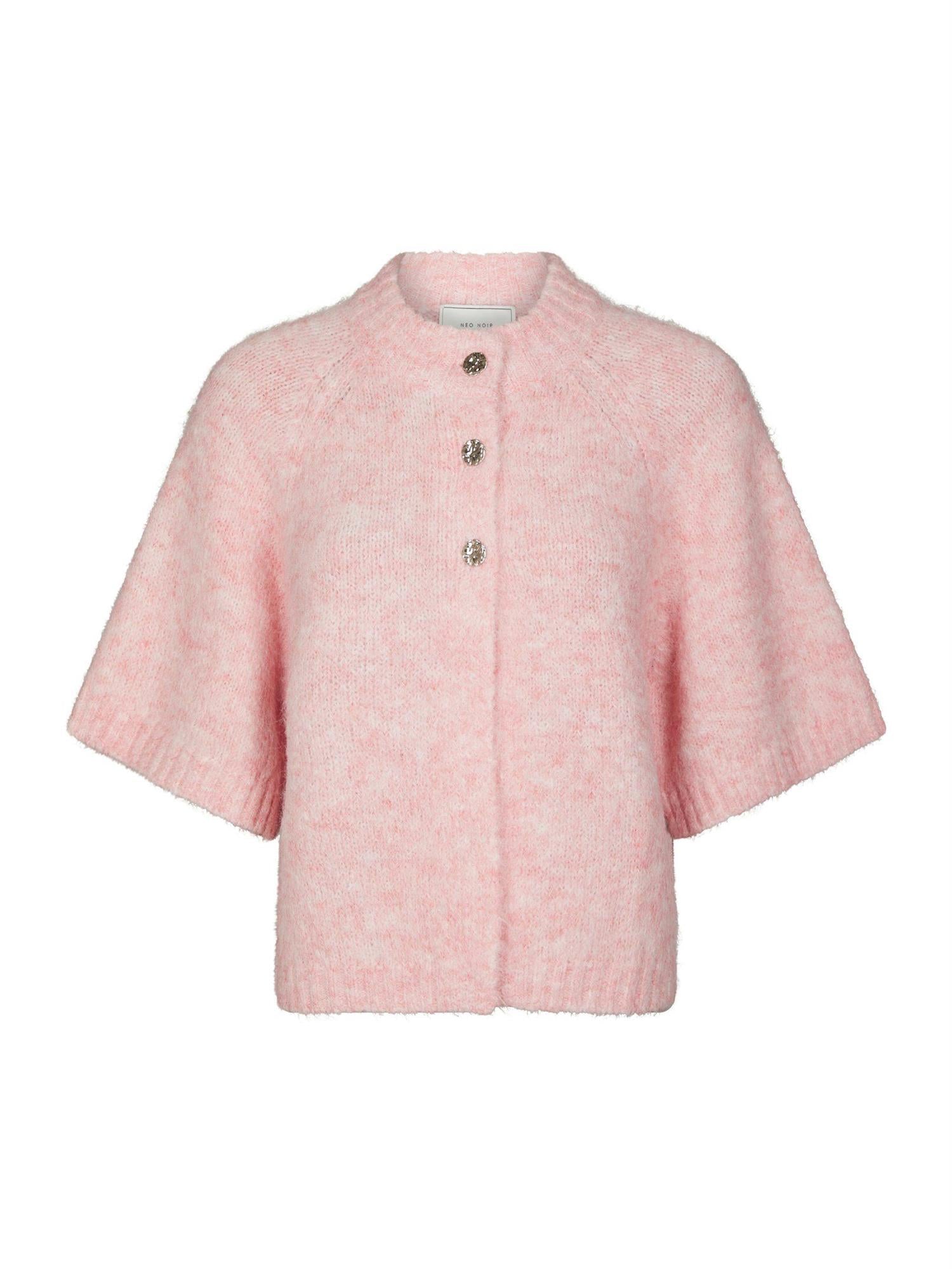 NEO NOIR Benuta Fluffy Knit Cardigan Pink