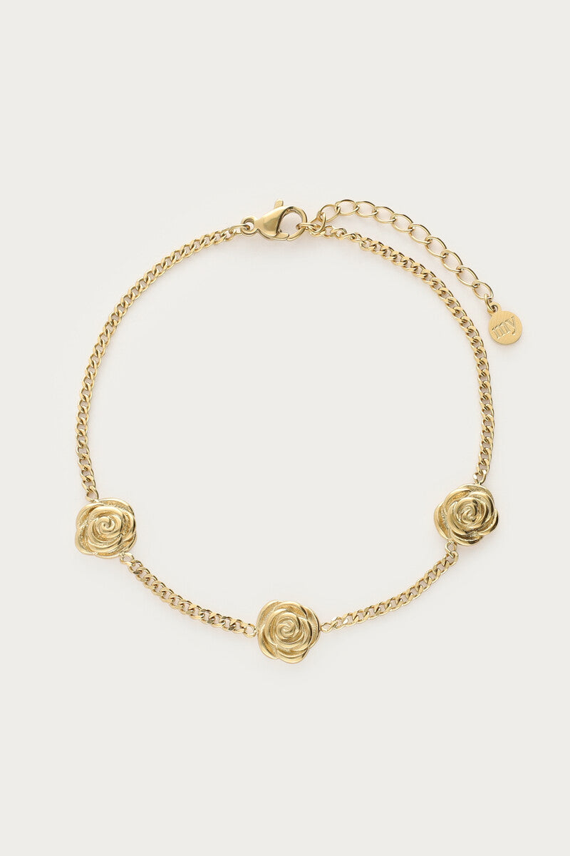 MY JEWELLERY Botanical bracelet with three roses - Farmor Ingvarda