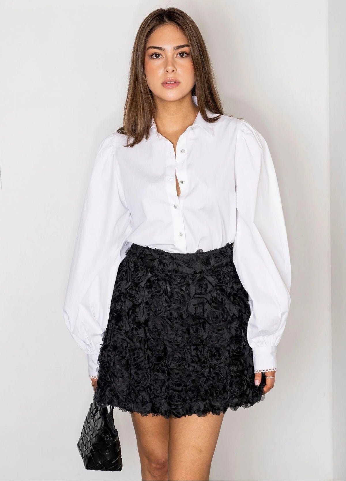 MISSMAYA Anaya poplinbluse i hvit, dameoverdel med klassisk design