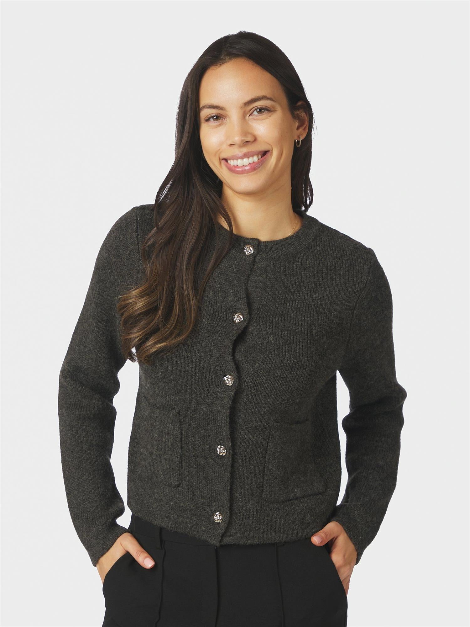NEO NOIR Elbie Knit Cardigan