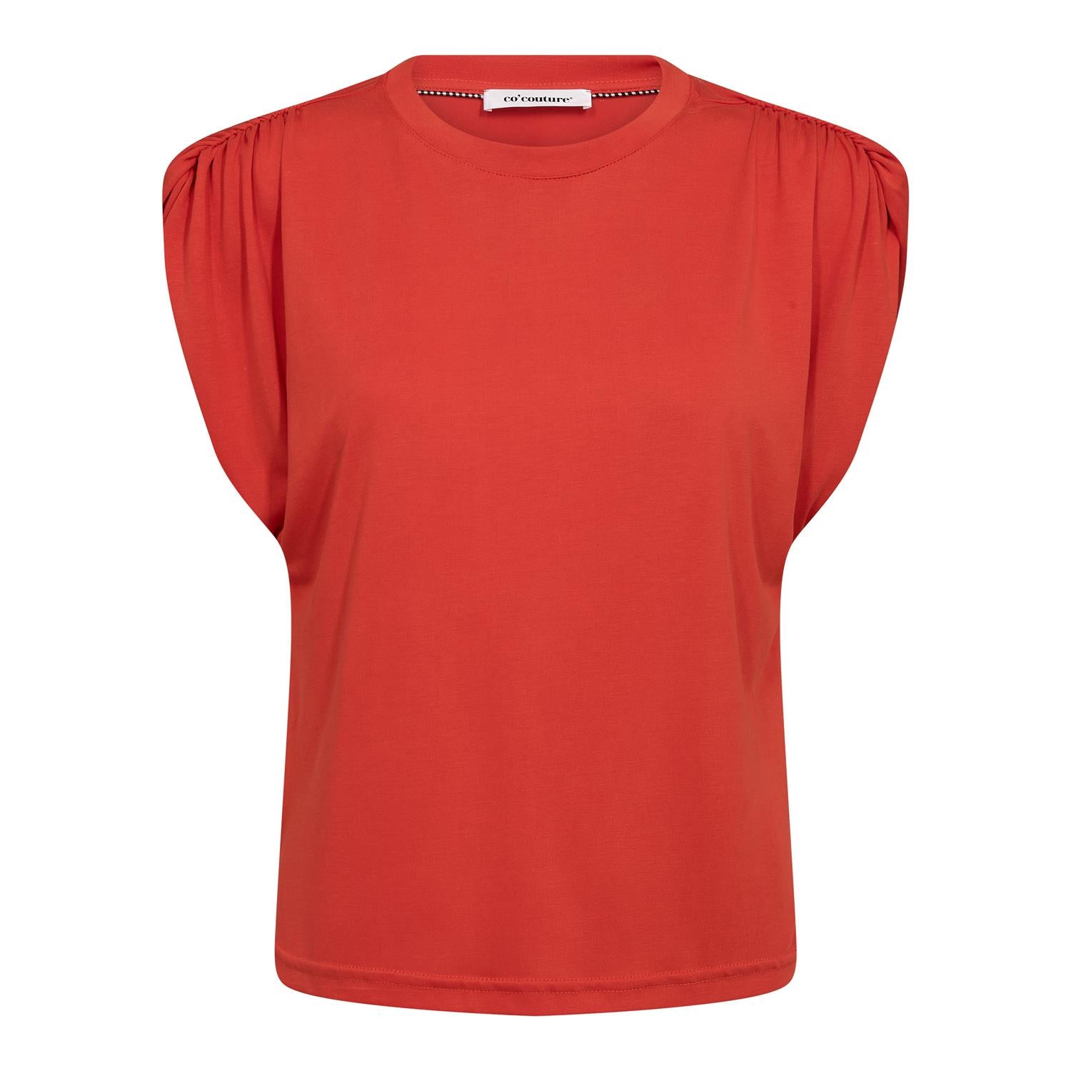 CO´ COUTURE Camilla Ruched Shoulder Tee