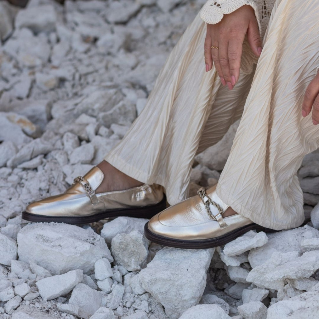 COPENHAGEN SHOES Love and Walk Loafer Platino Gull