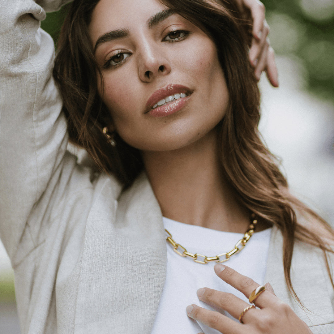 ORELIA Luxe Domed Ring M/L Gold