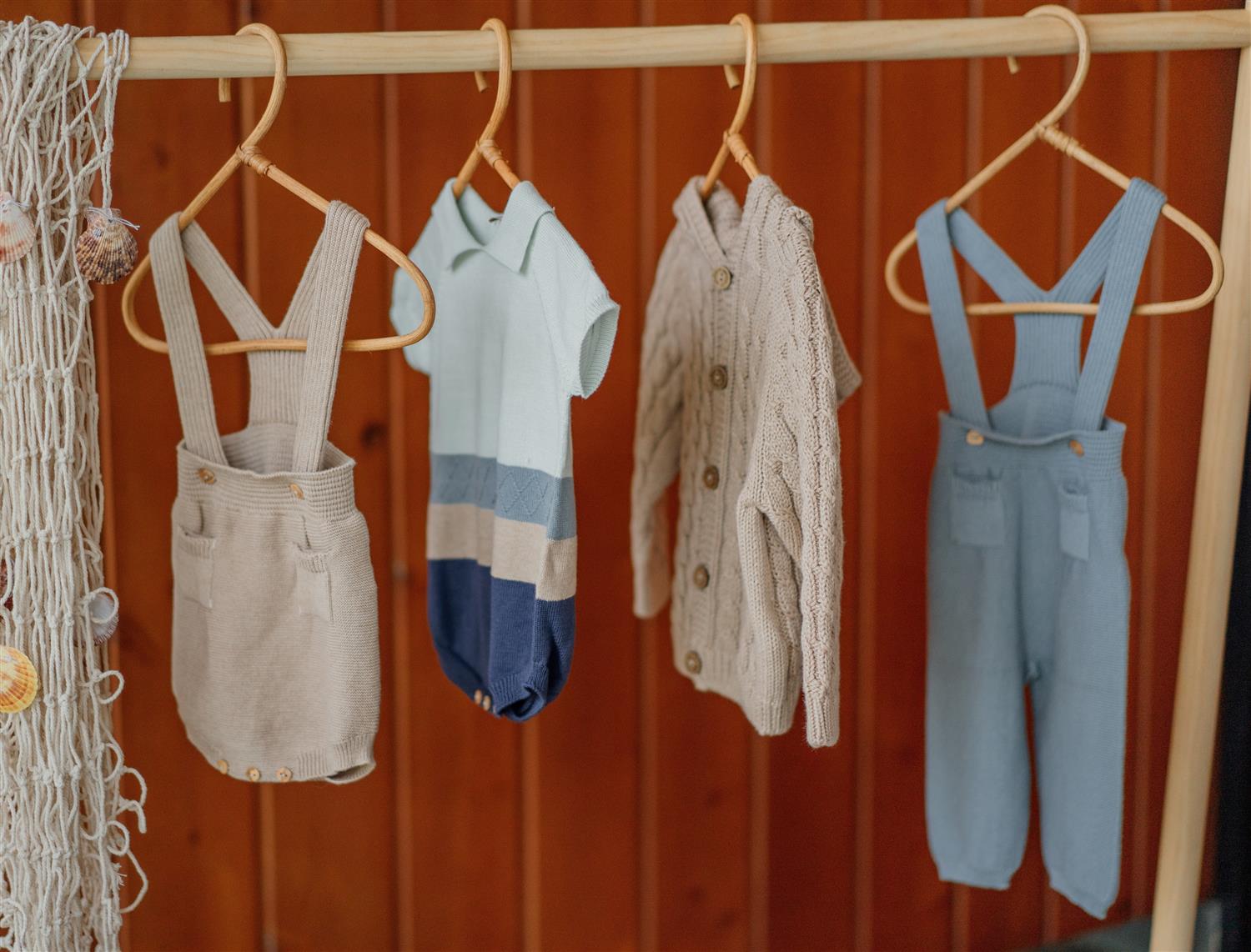 WEDOBLE Strikket Seleshorts m/struktur Beige