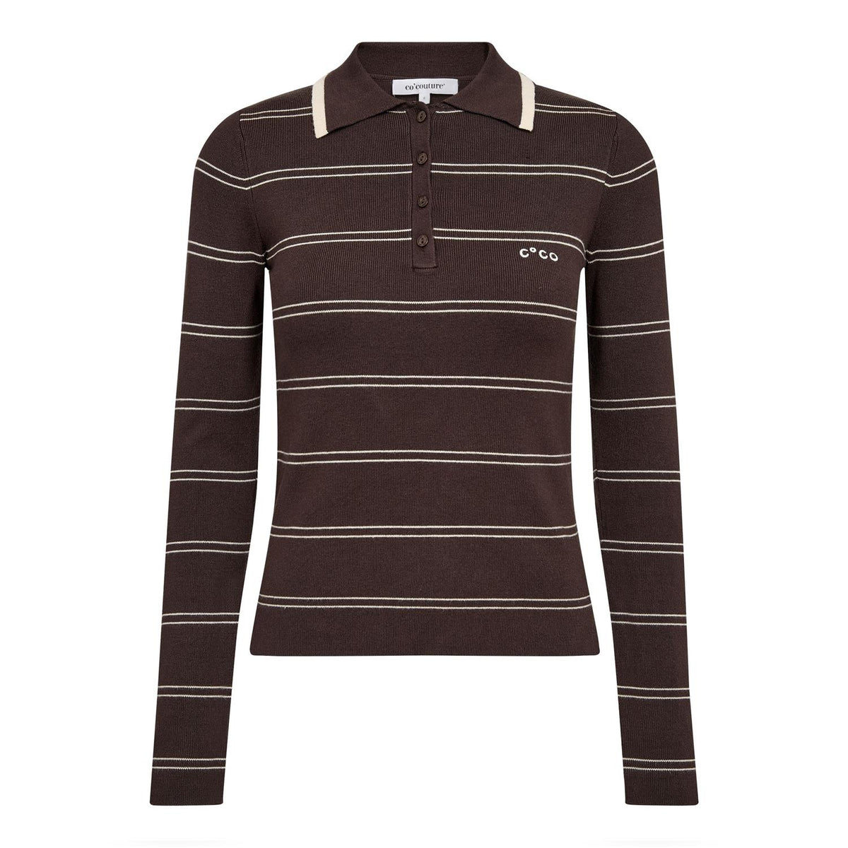 CO´ COUTURE Lue Stripe Polo Knit