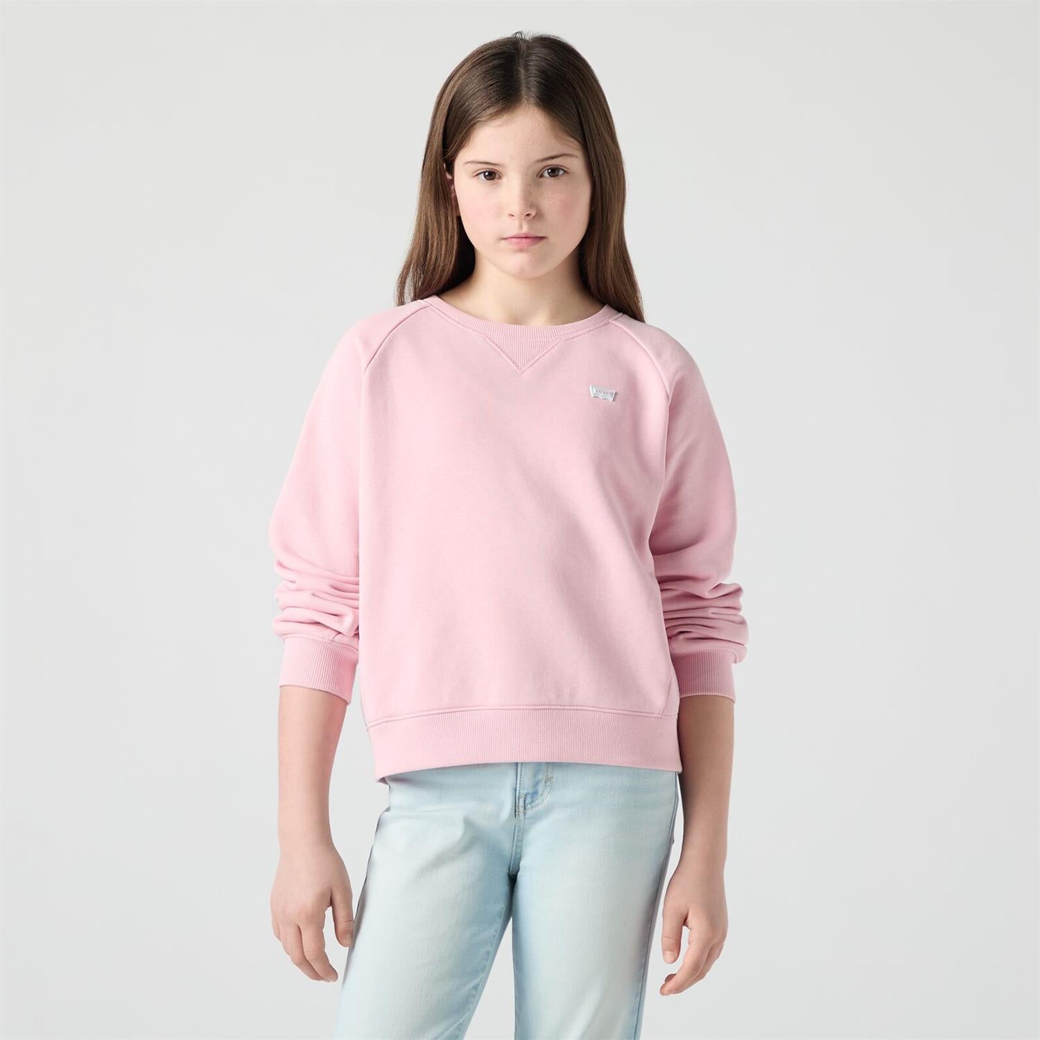 LEVIS 4-14ÅR Genser m/liten logo,Jente Rosa - Farmor Ingvarda