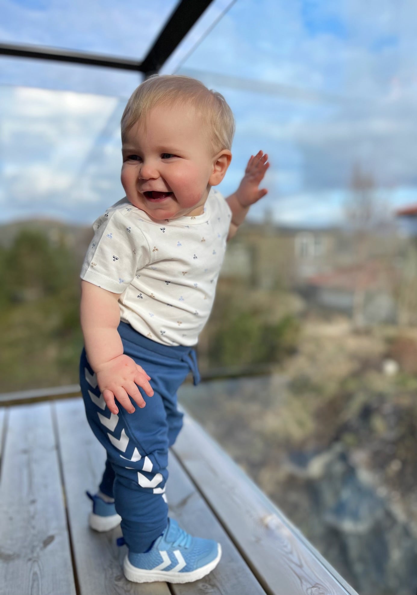 HUMMEL 0-4ÅR Apple pants Mellomblå