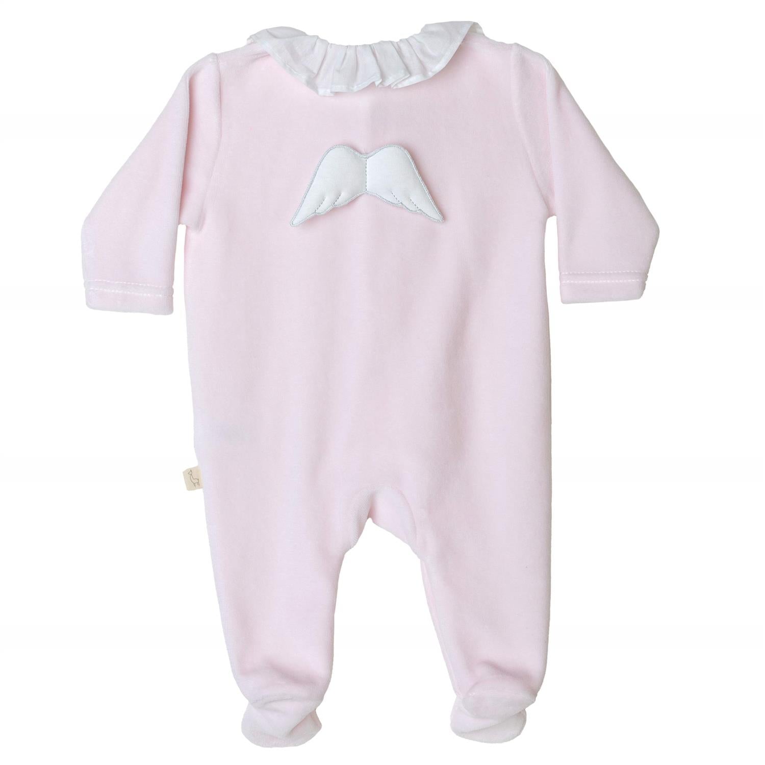 BABY GI Heldress Velour m/fot,Angel Lys Rosa