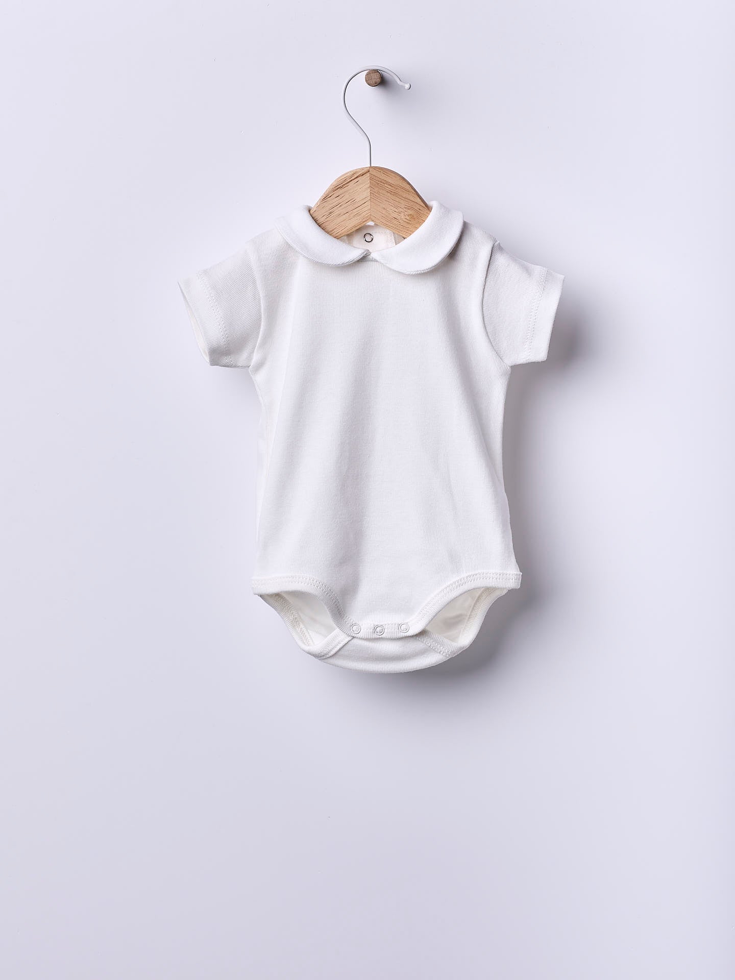 WEDOBLE Body m/rund krage,kort erm Krem