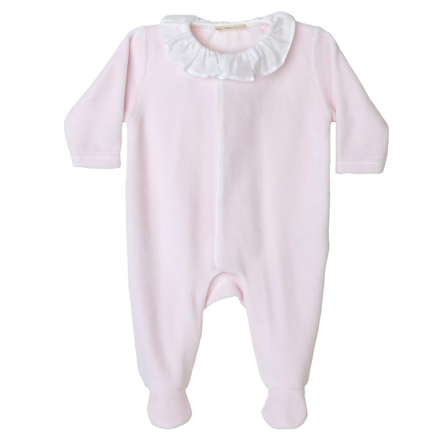 BABY GI Heldress Velour m/fot,Angel Lys Rosa