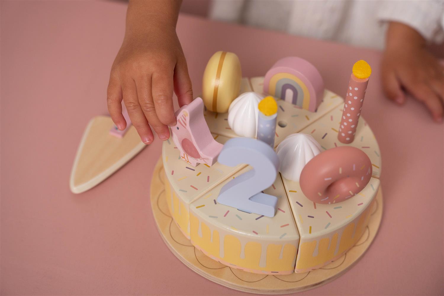 LITTLE DUTCH Bursdagskake,rosa