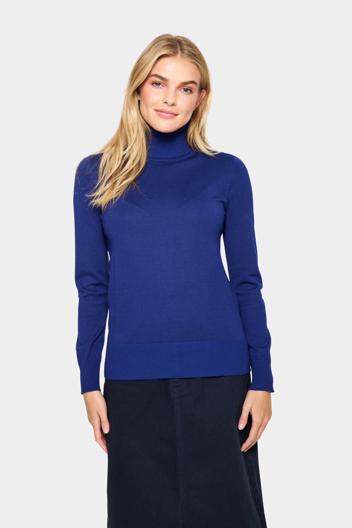 SAINT TROPEZ Mila rollneck pullover Blå