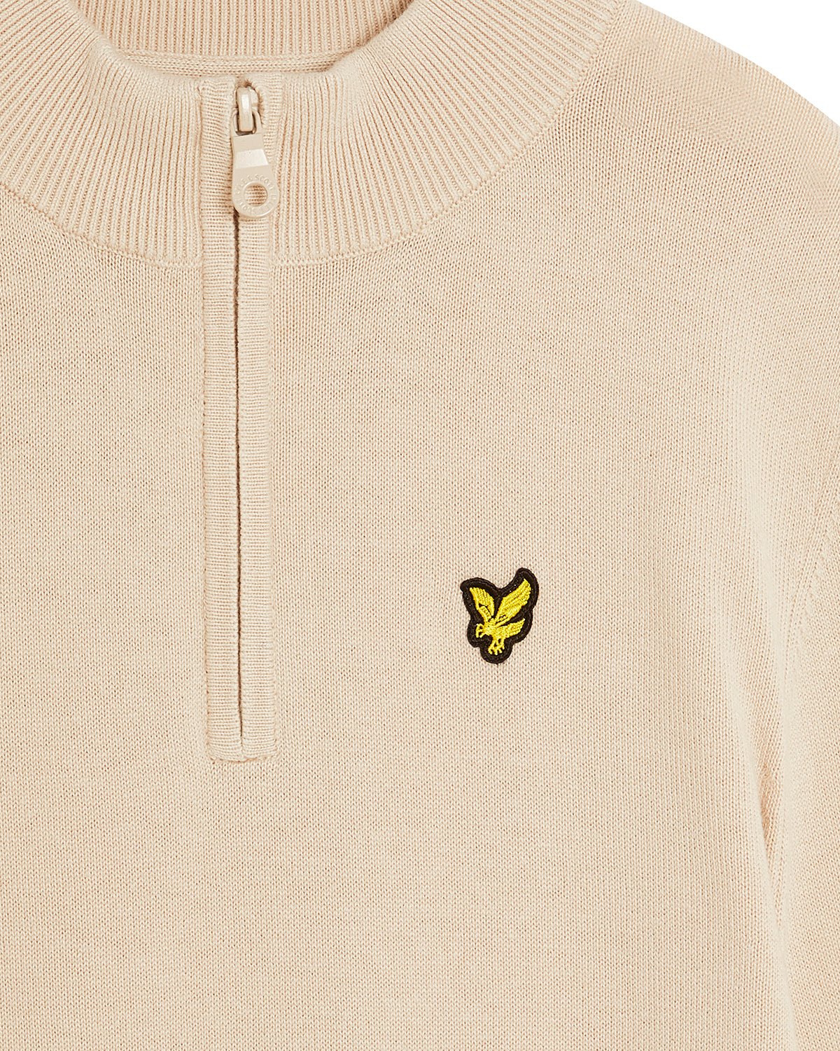 LYLE & SCOTT Strikket genser m/Zip Beige