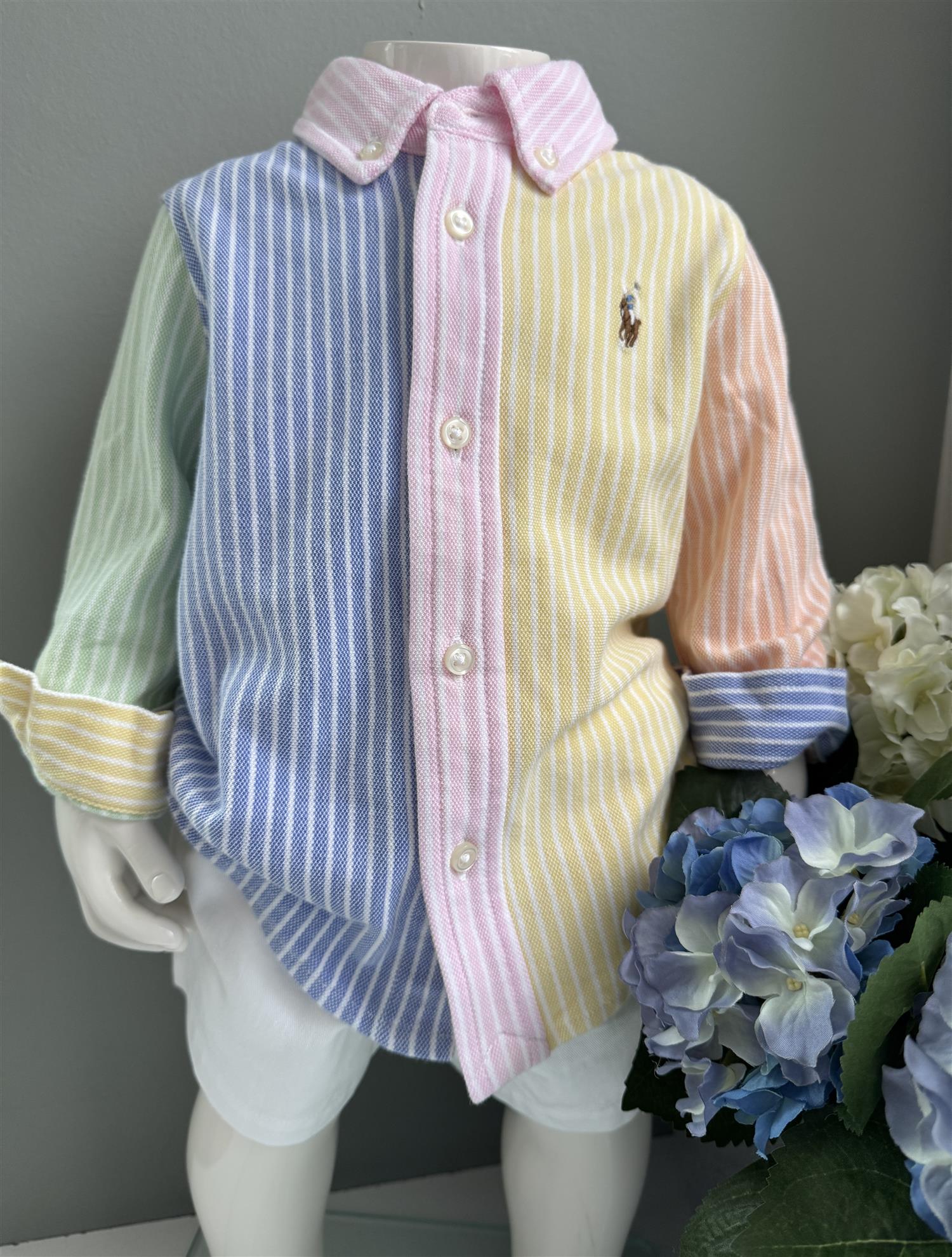 RALPH LAUREN Baby 0-24mnd. Sett med skjorte og shorts Multi