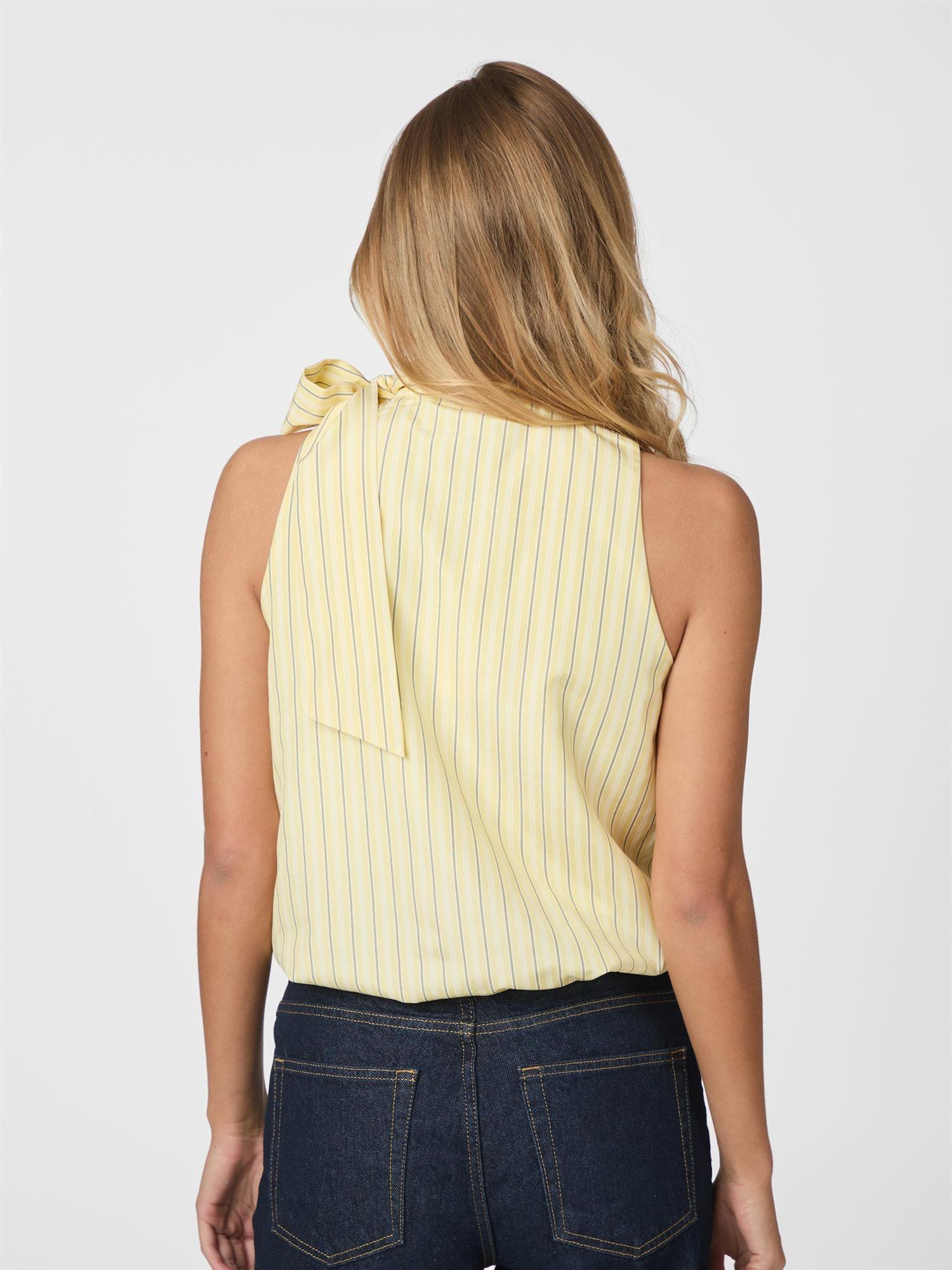 NEO NOIR Veda Stripe Top Light Yellow (PRESALE)