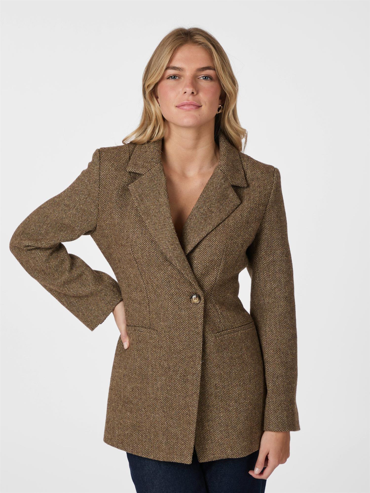 NEO NOIR Bowie Herringbone Blazer