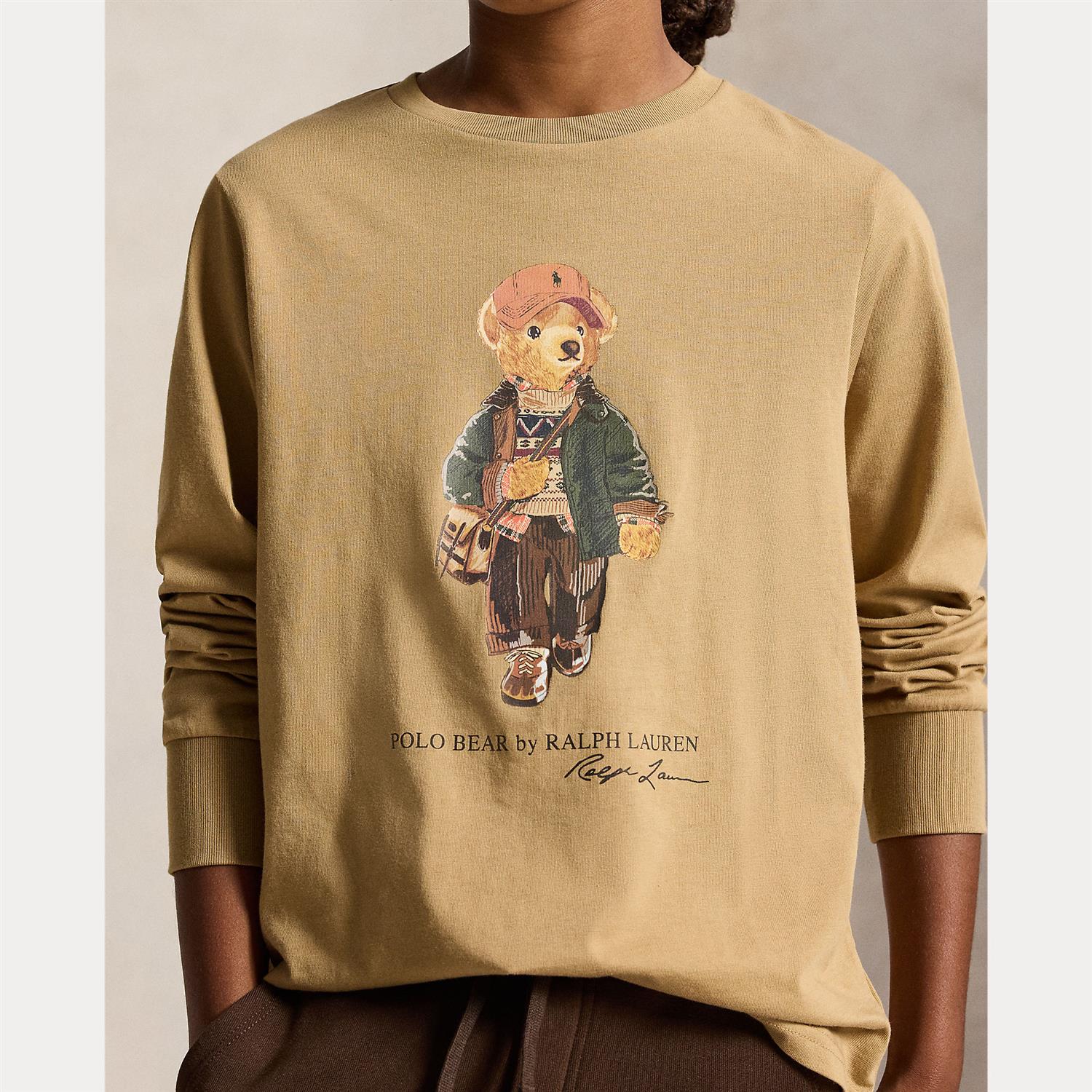 RALPH LAUREN 8-16År Polo Bear Longsleeve Camel