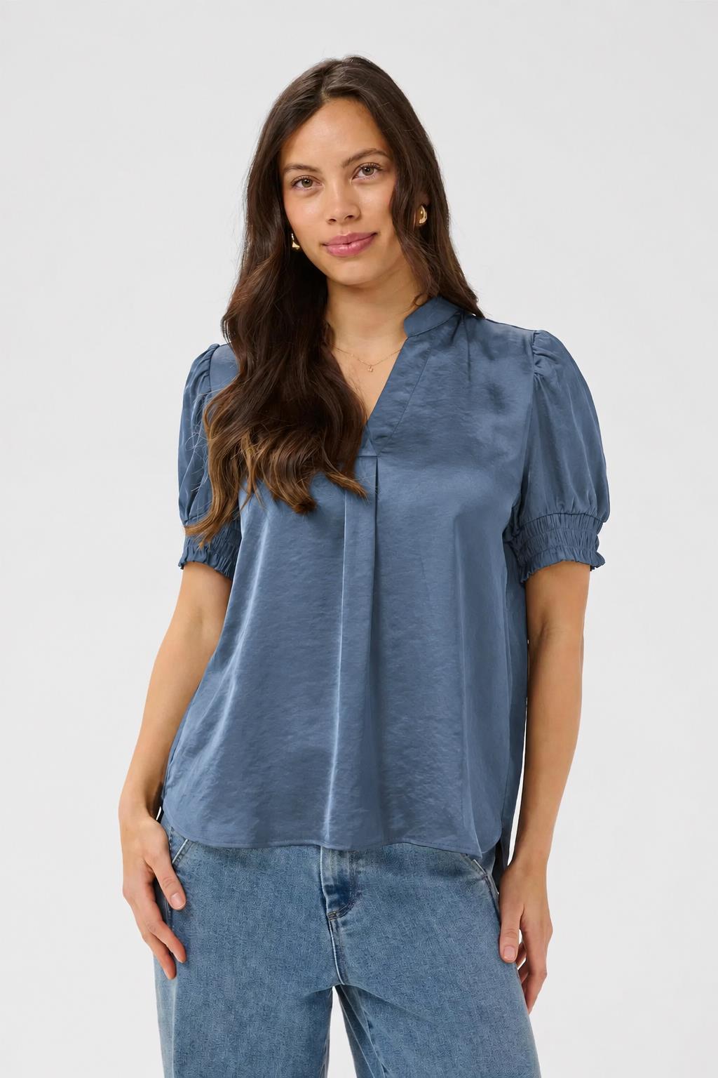 SAINT TROPEZ Panan Blouse China Blue