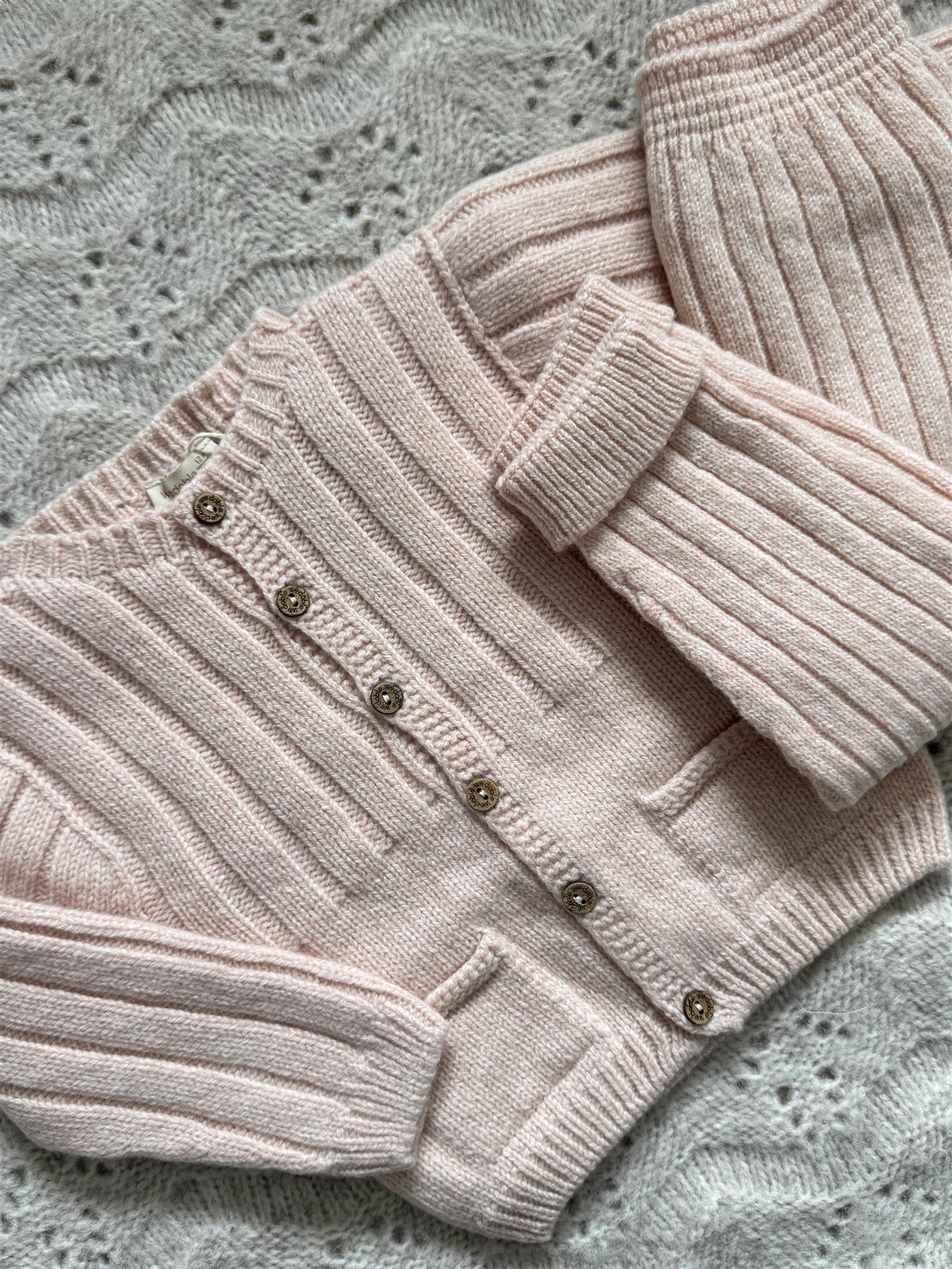 WEDOBLE Strikket Jakke Ribb,Ull Lys Rosa Melert