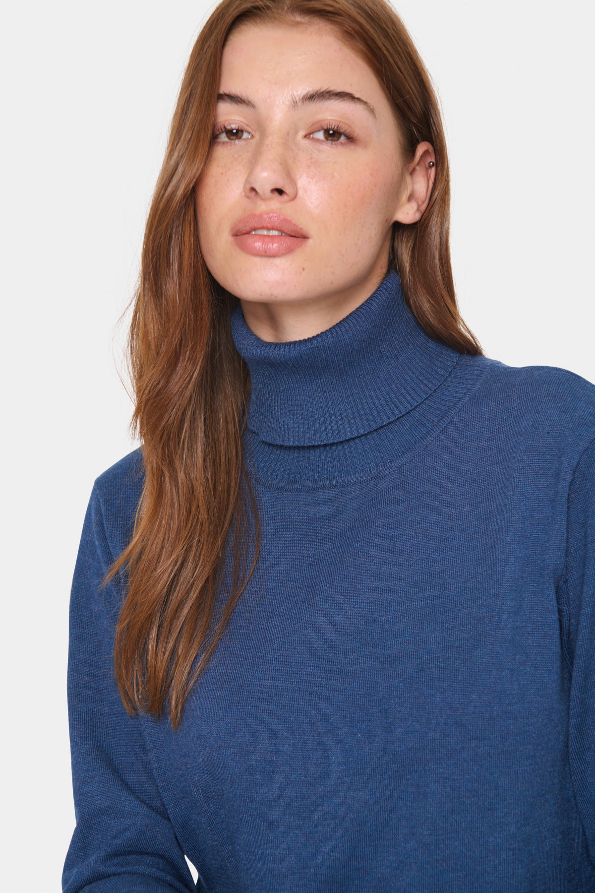 SAINT TROPEZ Mila rollneck long dress