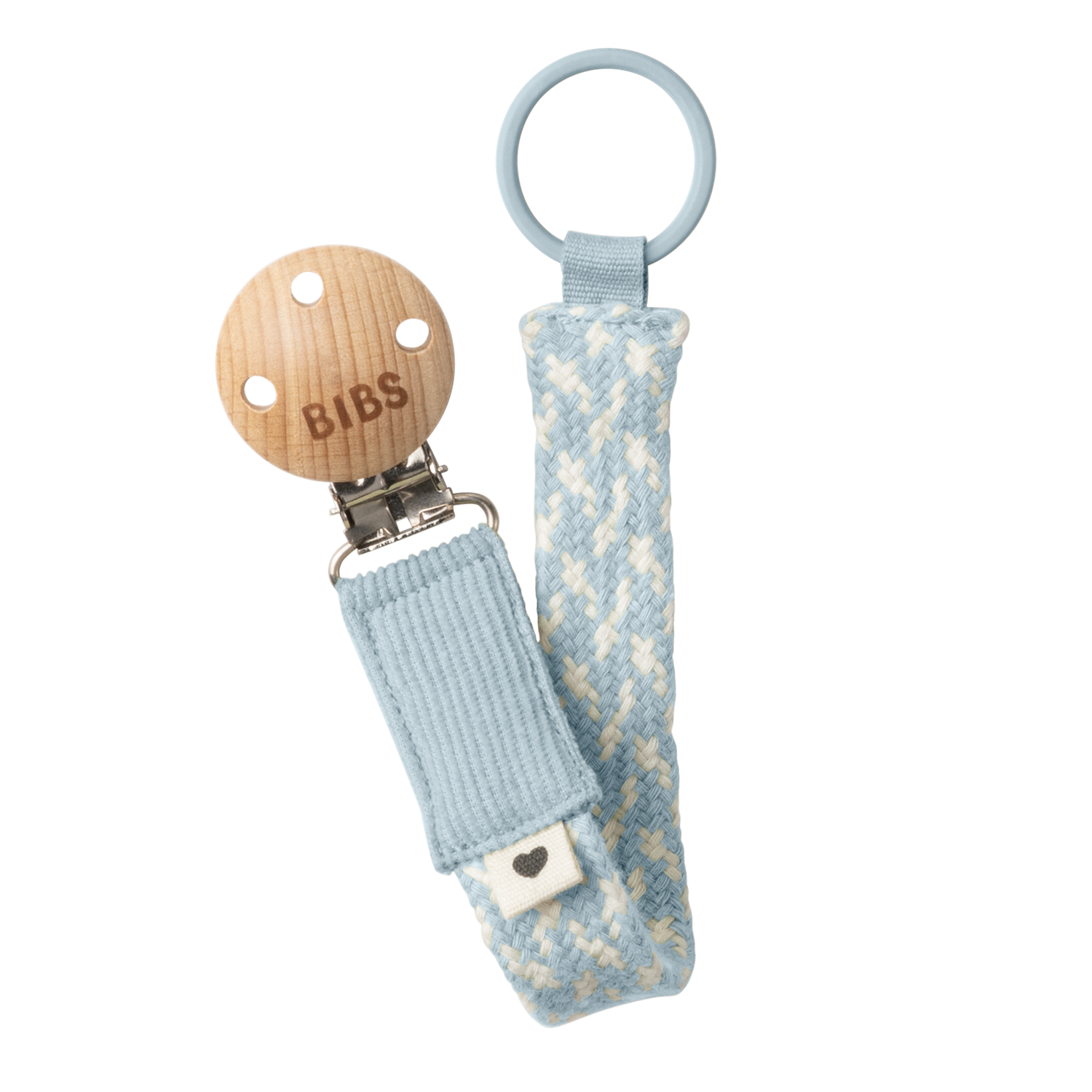 BIBS Pacifier Clip Lyseblå
