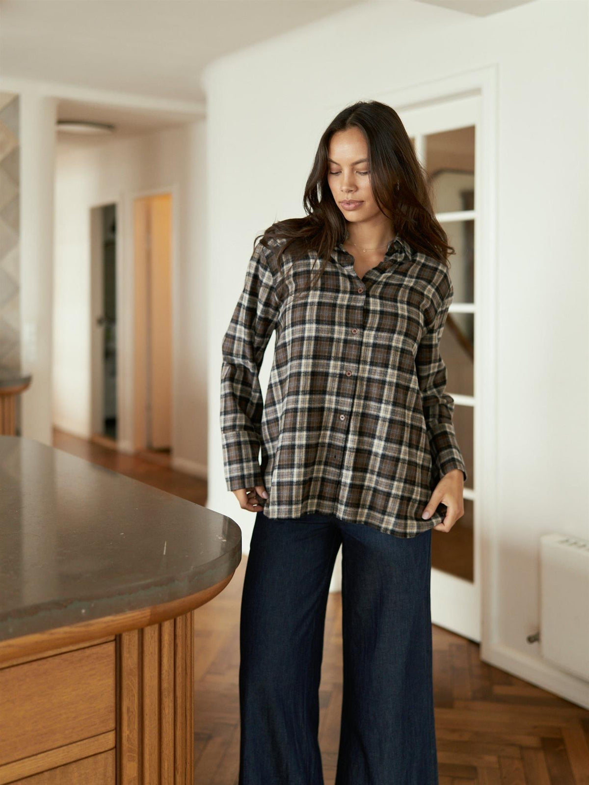 NEO NOIR Dita Flannel Check Shirt