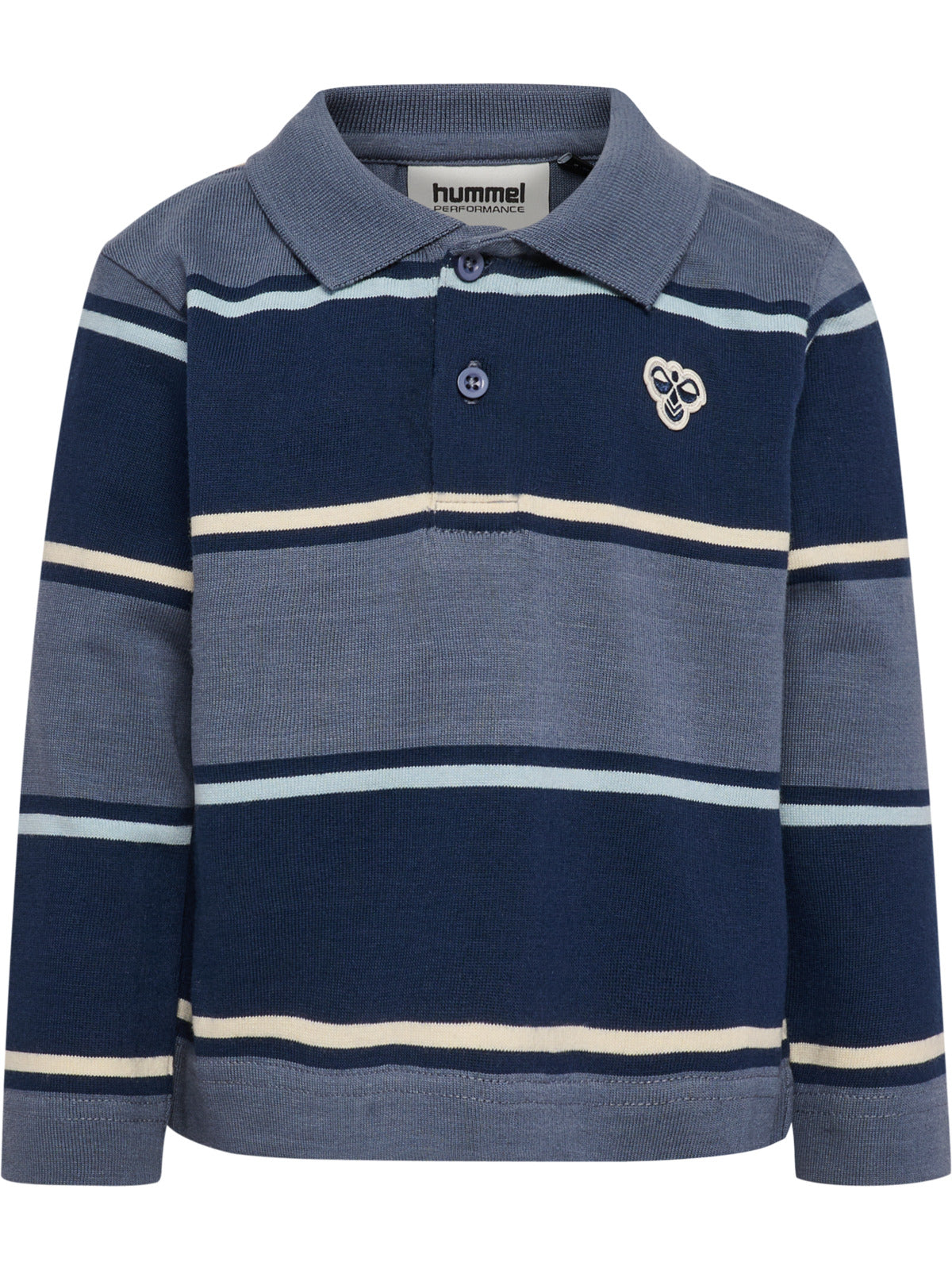 HUMMEL 0-4ÅR Loose Stripe Polo Shirt Blå/Stripet