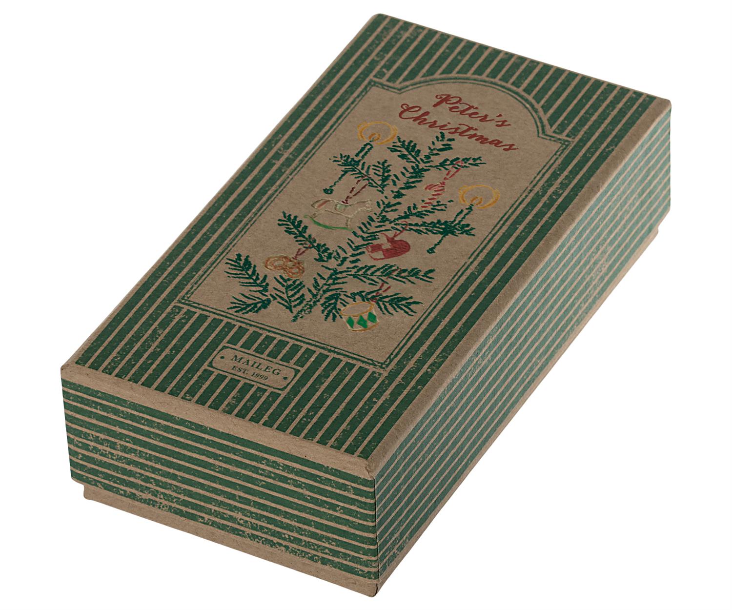 MAILEG Metal Ornament Set,4pcs,Peter´s Christmas