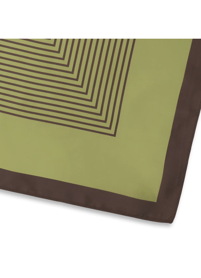SUI AVA Classic Patterned Scarf Green/Brown