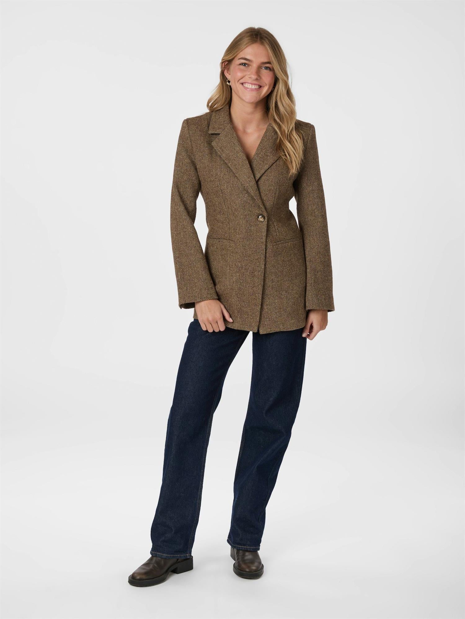 NEO NOIR Bowie Herringbone Blazer
