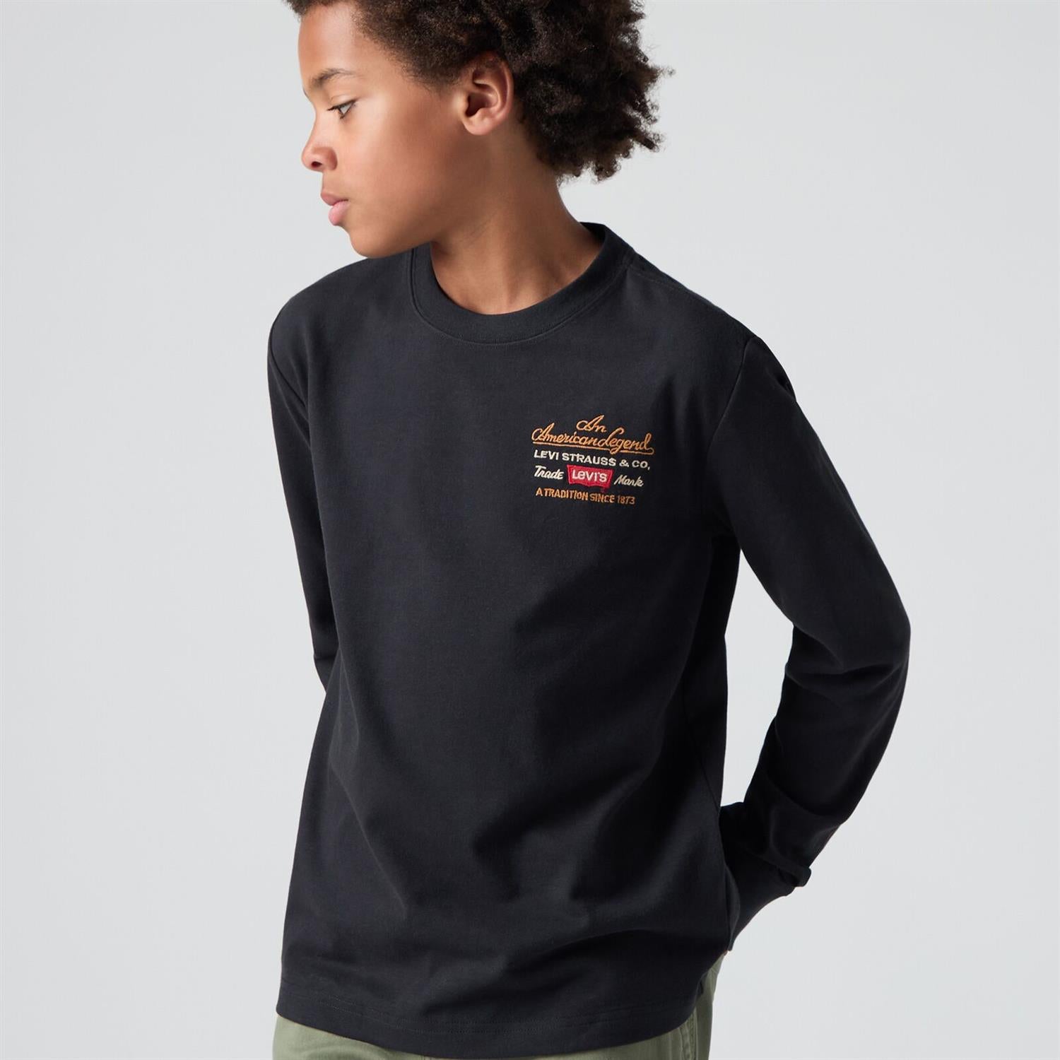 LEVIS Genser m/brodert logo Svart