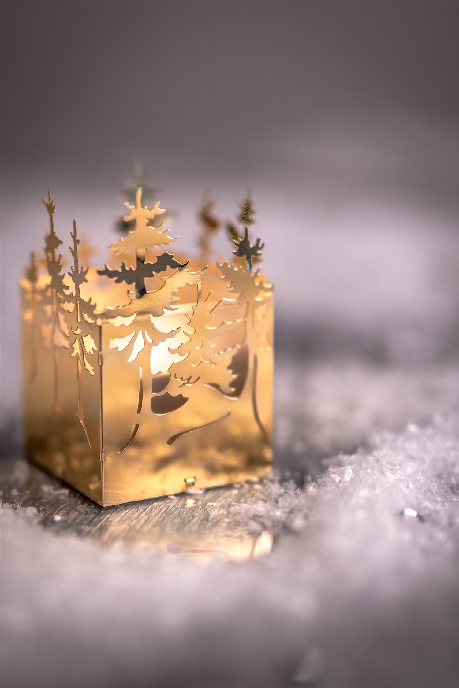 JETTE FRÖLICH Lysholder,Vinterskog Gull