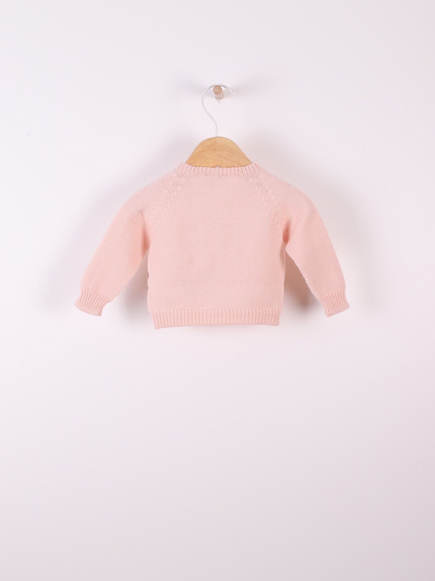 WEDOBLE Strikket jakke m/fletter,Ull Lys Rosa