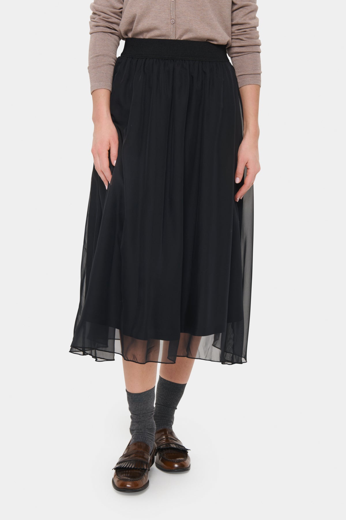 SAINT TROPEZ Coral Skirt Black