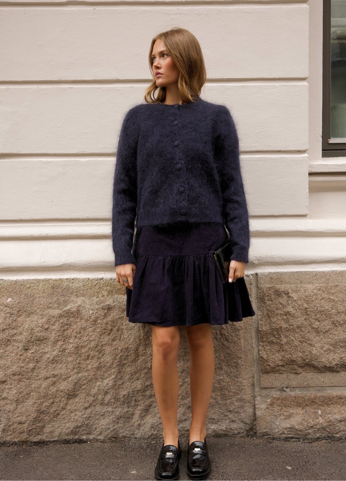 MISSMAYA Ulla Mohair Cardigan Moonlight