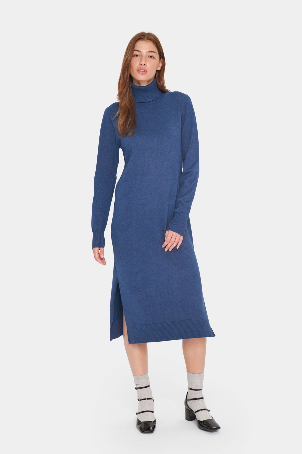 SAINT TROPEZ Mila rollneck long dress