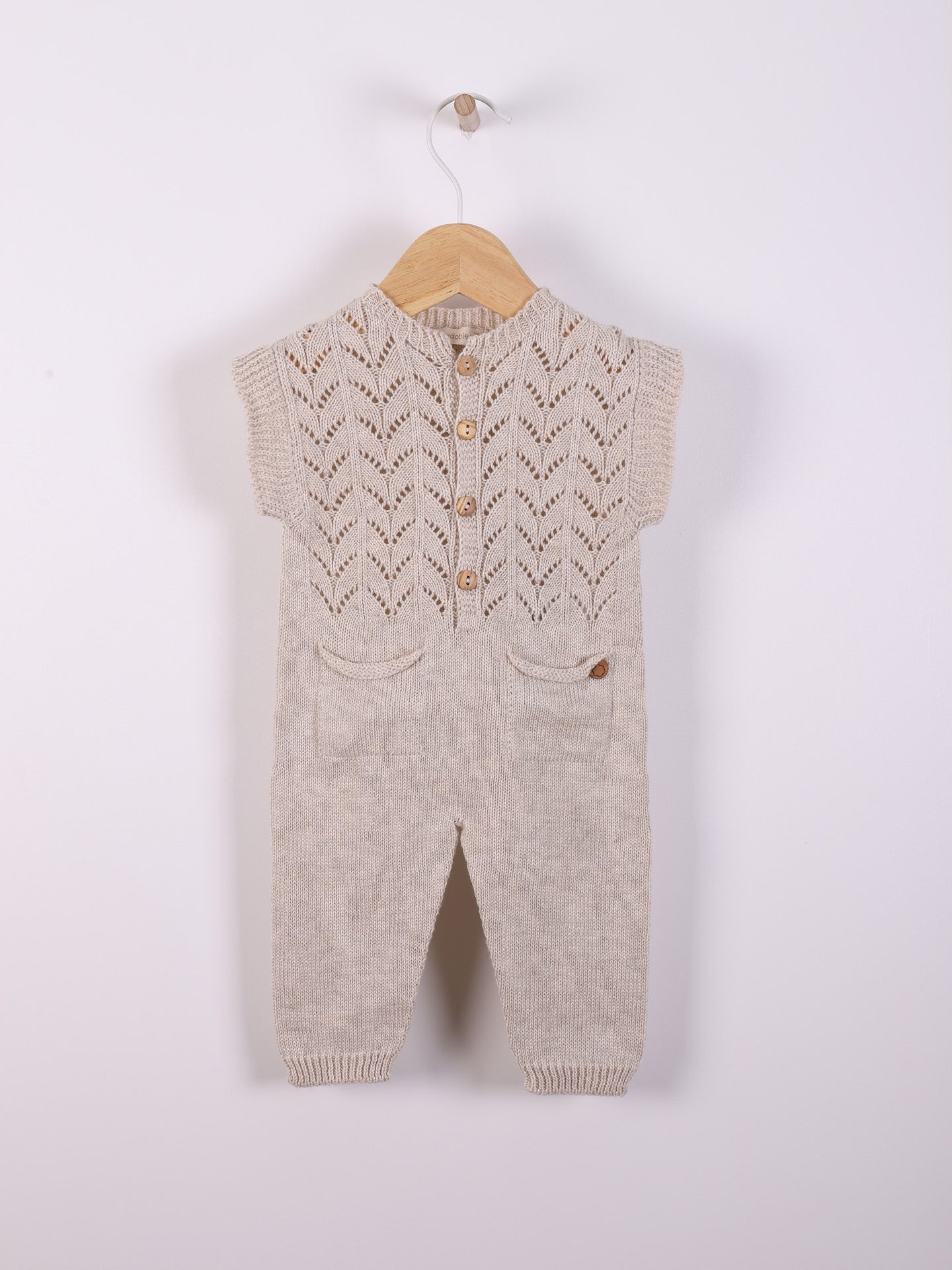 WEDOBLE Heldress m/kort erm Beige