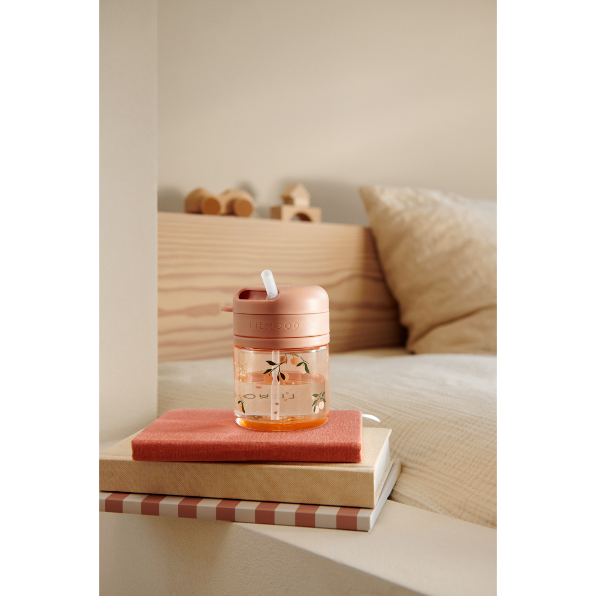 LIEWOOD Pavia Tritan Straw Cup,Peach