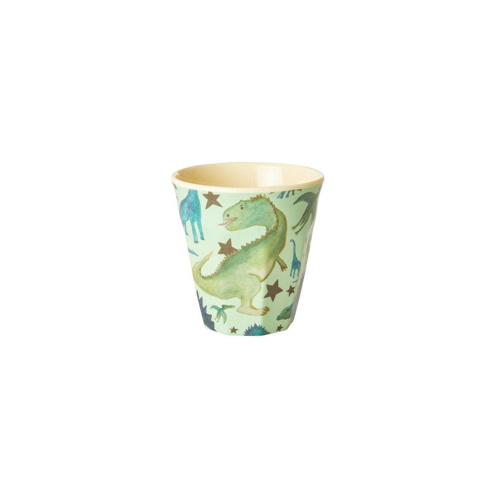 RICE Melamine Kids Cup,Dino 160ml Grønn Mix